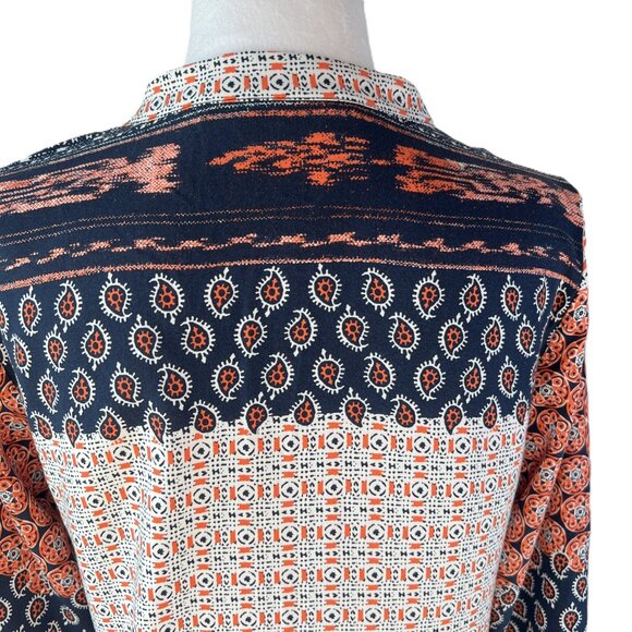 ✌️Zara Boho Paisley Tunic Dress: Eclectic Elegance with a 70's Vibe Size S - Picture 9 of 15